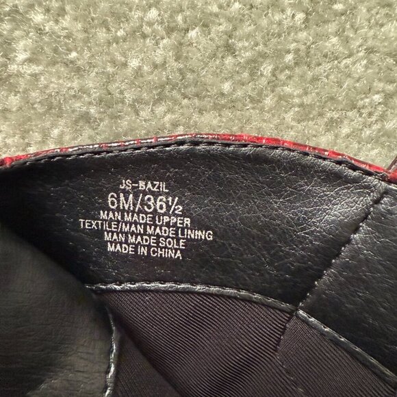 Jessica Simpson Cowgirl Cowboy Red Snake Print Studs Boots Size 6 - Picture 6 of 10